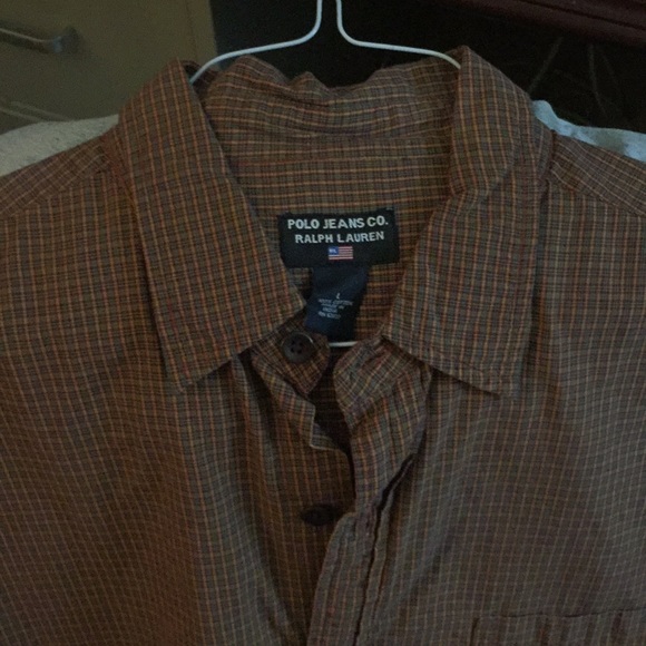 Polo size large short sleeve button down shirt - Picture 4 of 4